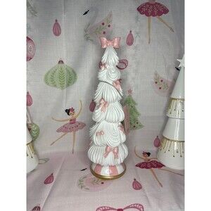 Bella Lux White Christmas Tree w/ Pink Bows
